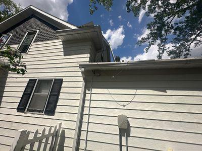 new gutters on the side of a house
