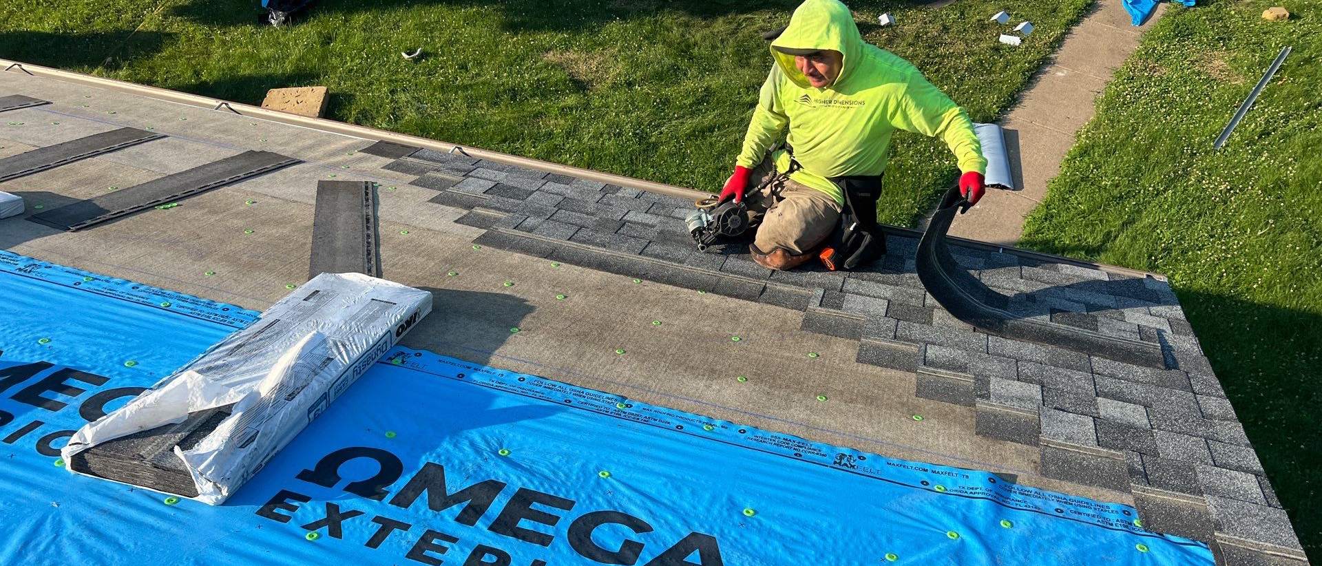 omega exteriors repairing a roof