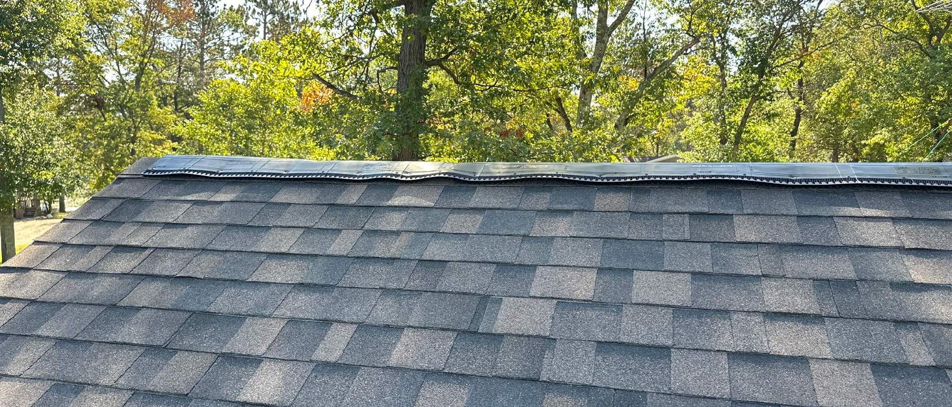completed asphalt shingle roof